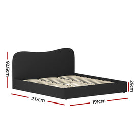 Artiss Bed Frame King Size Boucle DARA - 0