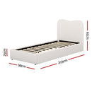Artiss Bed Frame Single Size Boucle DARA-2