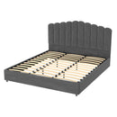 Artiss Bed Frame King Size Velvet Grey FION-3