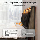 Artiss Queen Bed Frame LED Storage Headboard with Charging Station Black-6