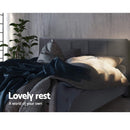 Artiss Tino Bed Frame Double Size Charcoal Fabric-10