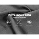 Artiss Tino Bed Frame Queen Size Grey Fabric-4
