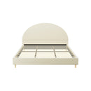Artiss Bed Frame King Size Velvet Cream ELLA-3