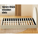 Artiss Bed Frame Queen Size Velvet Cream ELLA-5