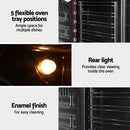 Devanti Electric Built In Wall Oven 80L Convection Grill Ovens Stainless Steel-5