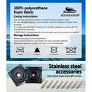 Seamanship 2X Folding Boat Seats Marine Seat Swivel High Back 12cm Padding Black-7