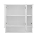 Cefito Bathroom Mirror Cabinet Medicine Adjustable Shelves Wall Hung 700x750mm White-3
