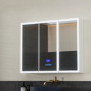 Bathroom Mirror Cabinet LED Light 900x720mm Medicine Wall Storage-7