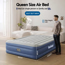 Bestway Queen Air Mattress with Built-in Pump Tritech Inflatable Bed 46cm-2