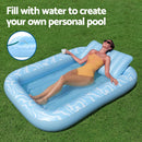 Bestway Float Floating Seat Pool Lounger Inflatable Lounge Chair Bed Pillow Cup Holder 2.03MX1.37M-6