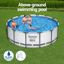 Bestway Swimming Pool 427x427x122cm Steel Frame Above Ground Pools Round Filter Pump Ladder-4