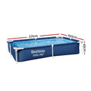 Bestway Swimming Pool 221x150x43cm Steel Frame Above Ground Pools 1200L-2