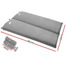 Weisshorn Self Inflating Mattress Camping Sleeping Mat Air Bed Double Set Grey-2