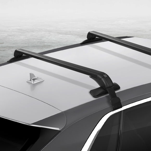Universal Car Roof Racks Pod Aluminium Cross Bars Clamps Lockable 90cm Black