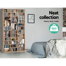 Artiss Bookshelf CD Storage Rack - BERT Oak-7