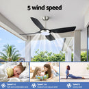 Devanti 52'' Ceiling Fan DC Motor w/Light w/Remote Black-6