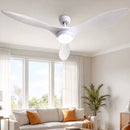 Devanti 52'' Ceiling Fan DC Motor w/Light w/Remote - White-1