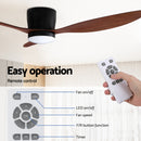 Devanti 52'' Ceiling Fan DC Motor w/Light w/Remote - Dark Wood-5