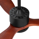 Devanti 52'' Ceiling Fan DC Motor 3 Blades w/Light - Dark Wood-4