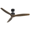 Devanti 52'' Ceiling Fan AC Motor 3 Blades w/Remote - Dark Wood-1