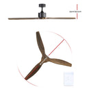 Devanti 52'' Ceiling Fan AC Motor 3 Blades w/Remote - Dark Wood-2