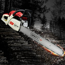Giantz Chainsaw Petrol 92CC 24" Bar Commercial E-Start Pruning Chain Saw-7