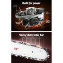 Giantz Chainsaw Petrol 45CC 16" Bar Commercial E-Start Pruning Chain Saw 1.7kW-5