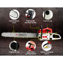 Giantz Chainsaw Petrol 62CC 20" Bar Commercial E-Start Pruning Chain Saw Spark Plug-6