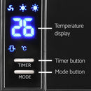 Devanti 2000W Wall Mounted Panel Heater - Black-1