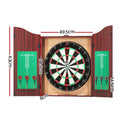 18" Dartboard Cabinet Set Professional Dartboard Wood Classic Game Party Sport-2