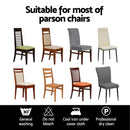 Artiss Dining Chair Covers 6x Slipcovers Spandex Stretch Banquet Wedding Grey-5