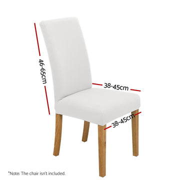Artiss Dining Chair Covers 6x Slipcovers Spandex Stretch Banquet Wedding White - 0