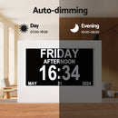 Artiss 7" Digital Day Clock Calendar Alarm White-5