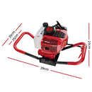 Giantz Post Hole Digger Motor Only Petrol Engine Red-2