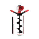 Giantz Post Hole Digger 300mm Petrol Drill Extension Bits Auger-2