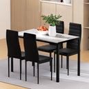 1 Artiss Dining Table and 4 Chairs Set Marble Effect-7