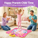 Keezi Dance Mat for Kids Age 3-12 Electronic Dance Game Pad Toy with 3 Game Modes, Pink-5