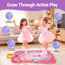 Keezi Dance Mat for Kids Age 3-12 Electronic Dance Game Pad Toy with 3 Game Modes, Pink-7