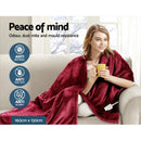 Giselle Electric Throw Rug Heated Blanket Fleece Red-7