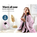 Giselle Electric Throw Rug Heated Blanket Fleece Pink-3