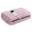 Giselle Electric Throw Rug Heated Blanket Fleece Pink-11