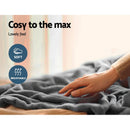 Giselle Bedding Heated Electric Throw Rug Fleece Sunggle Blanket Washable Silver-6