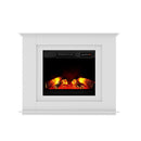 Devanti Electric Fireplace Fire Heater 2000W White-1