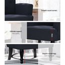 Artiss Armchair Wingback Charcoal Lothair-5