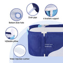 Weisshorn Foldable Bathtub PVC Spa Bucket Inflatable Cushion 114x62cm Navy Blue-5