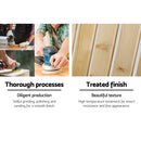 Gardeon Adirondack Outdoor Chairs Wooden Beach Chair Patio Furniture Garden Natural-6