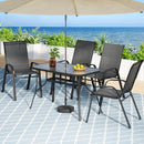 Gardeon 5PC Outdoor Dining Set Table and Chairs Patio Furniture Bistro Set Garden Black-8