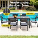 Gardeon Outdoor Dining Set 9PCS Aluminum Extendable Table Chairs Patio Furniture-5
