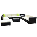 Gardeon 12PC Sofa Set with Storage Cover Outdoor Furniture Wicker-1