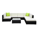 Gardeon 8-Piece Outdoor Sofa Set Wicker Couch Lounge Setting Cover-3